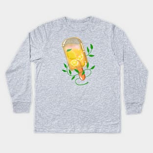 Fresh Lemon Ice Pop Kids Long Sleeve T-Shirt